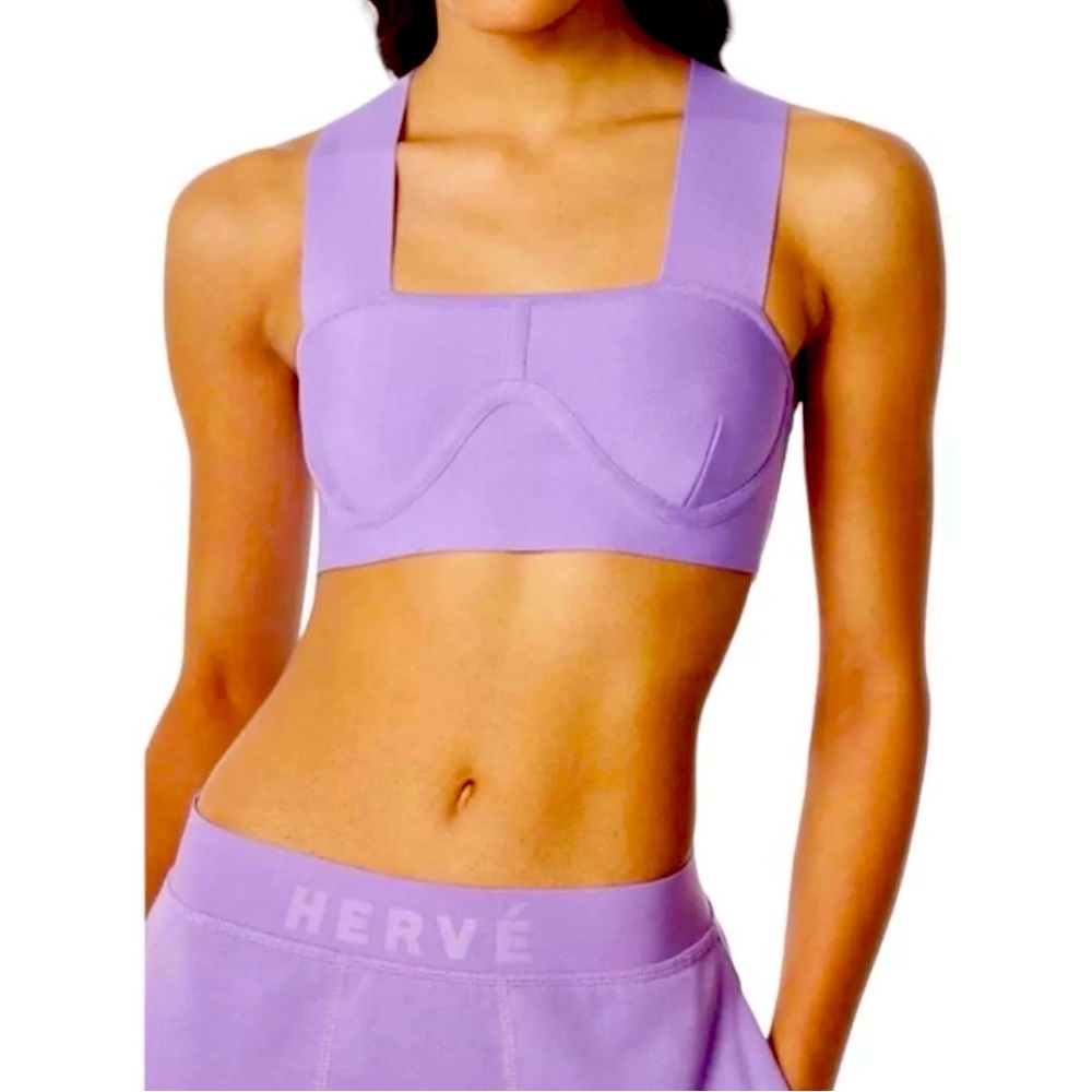 Herve Leger BRA CUP KNIT BODY-CON TOP IN WISTERIA 534
